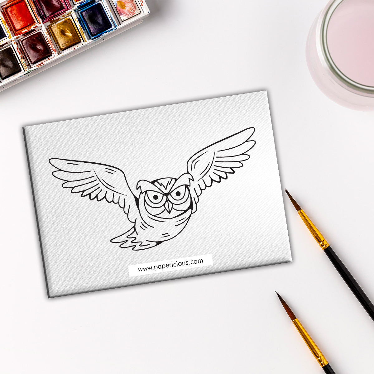 Pre Marked DIY Canvas - Owl Style 5