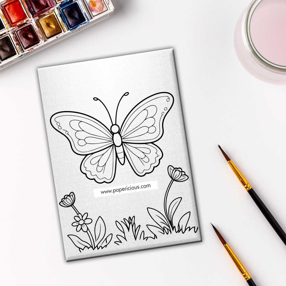 Pre Marked DIY Canvas - Butterflies Style 3