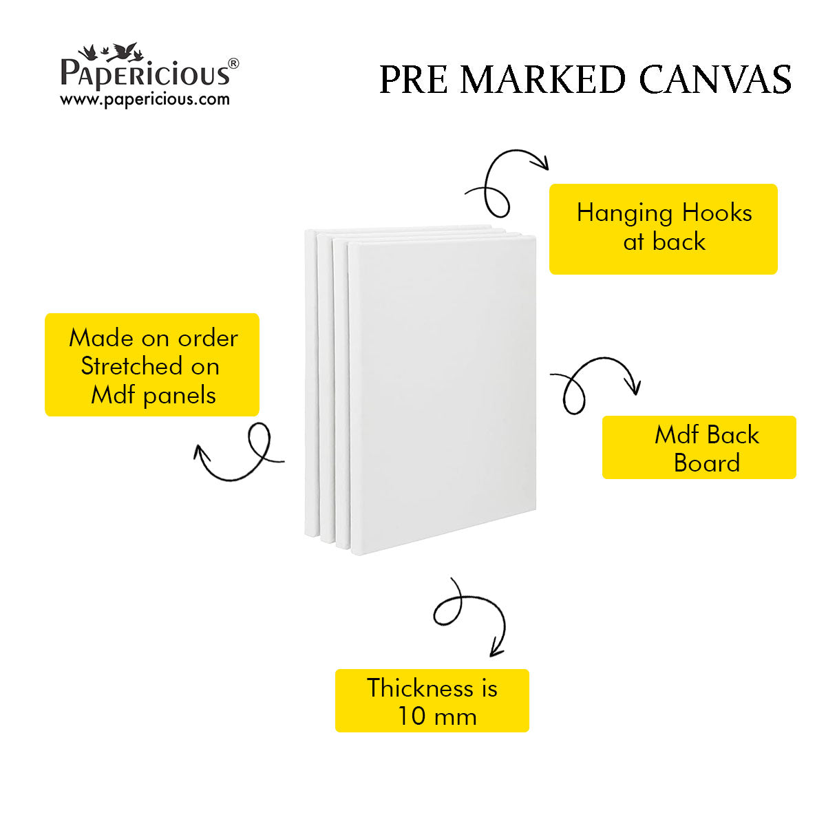 Pre Marked DIY Canvas - Rainbow - Style 4