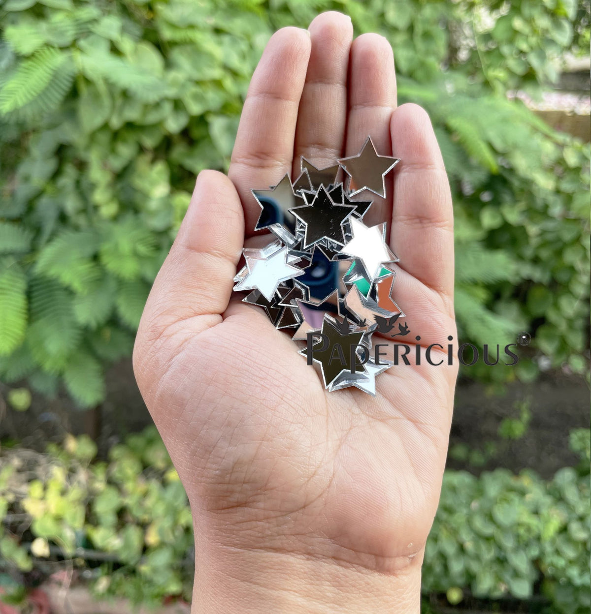 Acrylic Lippan Art  Silver Mirror Cutouts - Star